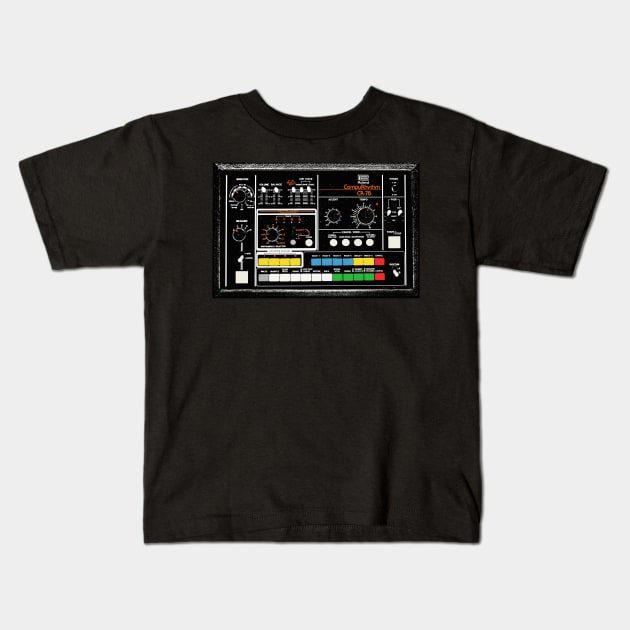 CR-78 / Drum Machine Graphic Art Design Kids T-Shirt by DankFutura